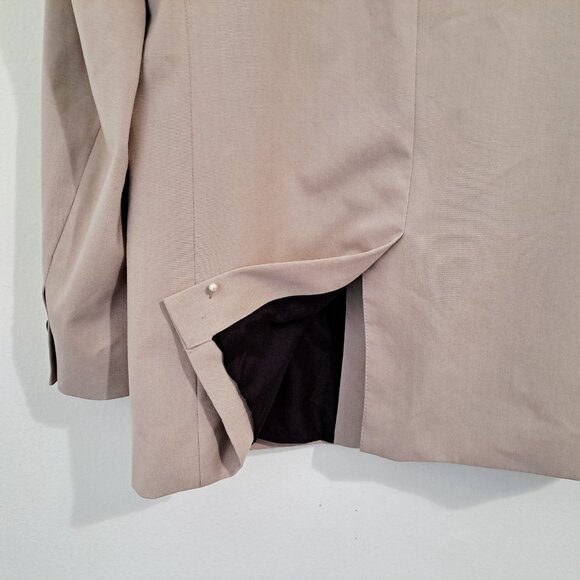 H&M Women Lined Blazer  Collar Jacket Long Sleeve Size S Color Tan - Picture 6 of 12